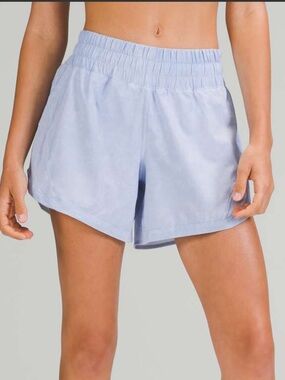 lululemon athletica Track That Mid-Rise Shorts 5” in Pastel Blue